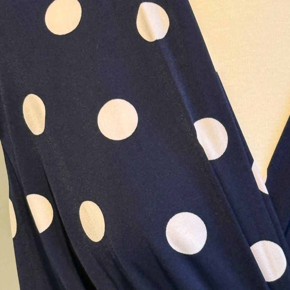 Eliza J. Navy Polka Dot Dress - classy look! - Picture 2 of 12